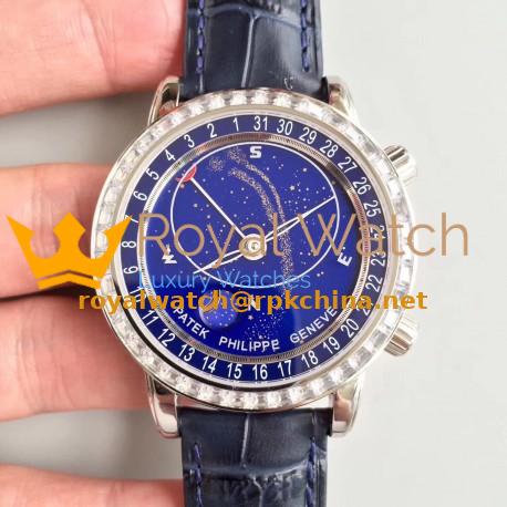 Replica Patek Philippe Grand Complications Sky Moon Celestial 6102P-001 Noob Stainless Steel Blue Dial Swiss 240 LU CL C