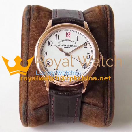 Replica Vacheron Constantin Historiques Chronometre Royal 1907 86122/000R-9286 GS Rose Gold White Dial Swiss 2460 SCC