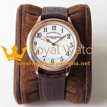 Replica Vacheron Constantin Historiques Chronometre Royal 1907 86122/000R-9362 GS Rose Gold White Dial Swiss 2460 SCC
