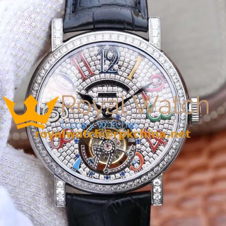 Replica Franck Muller Round Color Dreams Tourbillon TWL Stainless Steel & Diamonds Diamond Dial Swiss Tourbillon