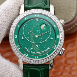 Grand Complications Sky Moon Celestial 5102G Noob Factory SS & Diamond Green Dial Swiss 240 LU CL C