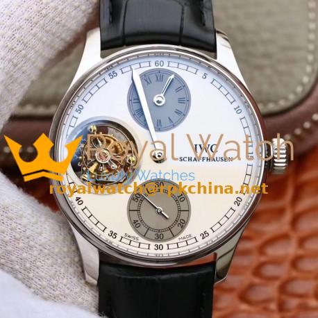 Replica IWC Portugieser Tourbillon Regulator IW544603 ZF Stainless Steel White Dial Swiss Tourbillon