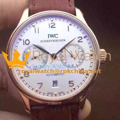 Replica IWC Portuguese IW500705 Power Reserve Rose Gold White Dial Swiss IWC 52010