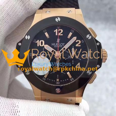 Replica Hublot Big Bang Gold Ceramic 301.PB.131.RX V6 Rose Gold Black Dial Swiss HUB4100