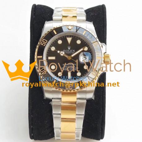 Replica Rolex Submariner Date 116613LN VR 18K Yellow Gold Wrapped & Stainless Steel Black Dial Swiss 2836-2