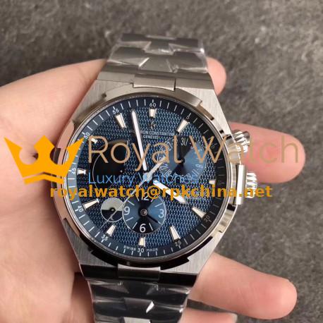 Replica Vacheron Constantin Overseas Dual Time 47450 TWA Stainless Steel Blue Dial Swiss 1222 SC