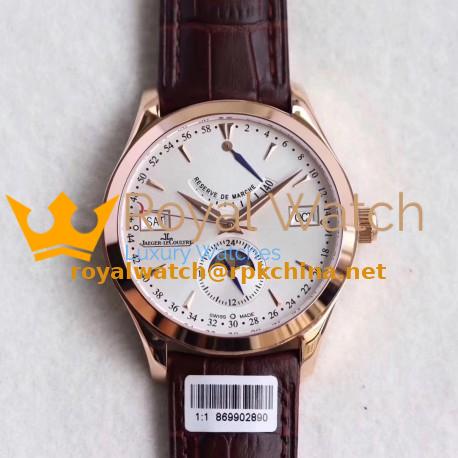 Replica Jaeger-LeCoultre Master Calendar Q151242A Noob Rose Gold Silver Dial Swiss Caliber 924