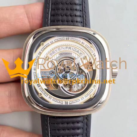 Replica SevenFriday S2/01 SV Stainless Steel White Dial Miyota 82S5