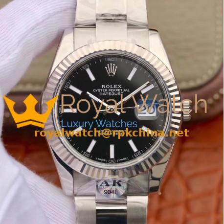 Replica Rolex Datejust II 41MM 126334 AR Stainless Steel 904L Black Dial Swiss 2824-2