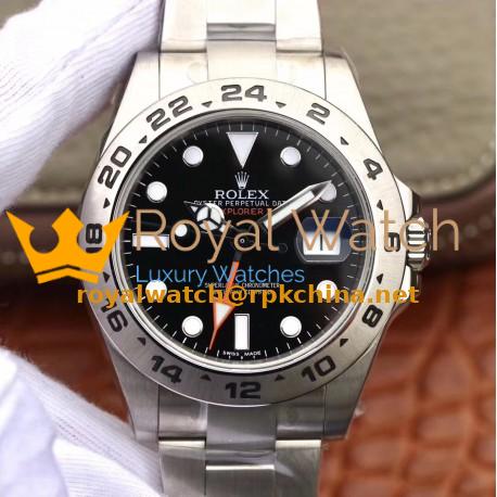 Replica Rolex Explorer II 216570 JF V3 Stainless Steel Black Dial Swiss 2836-2