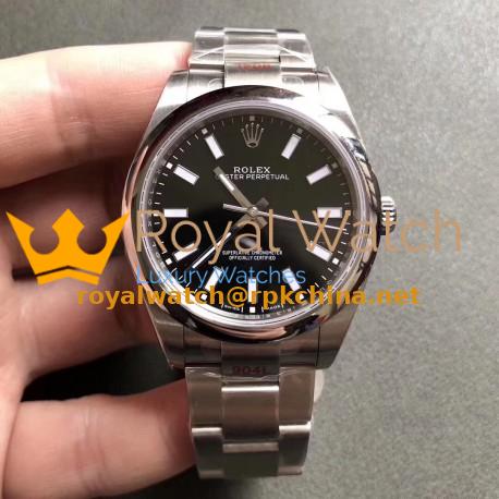 Replica Rolex Oyster Perpetual 39 114300 GM Stainless Steel 904L Black Dial Swiss 3132