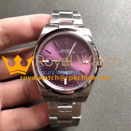 Replica Rolex Oyster Perpetual 39 114300 GM Stainless Steel 904L Red Dial Swiss 3132