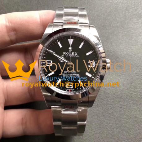Replica Rolex Explorer 214270 GM Stainless Steel 904L Black Dial Swiss 3132