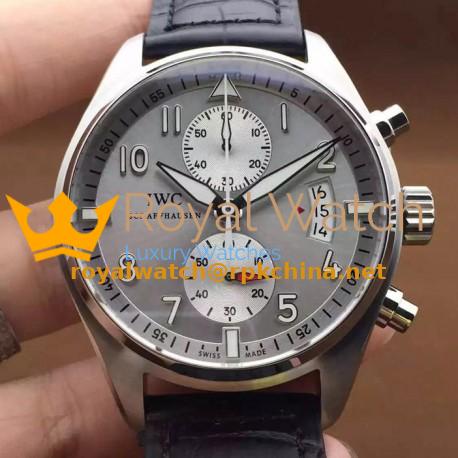 Replica IWC Pilot IW387808 Chronograph Stainless Steel Gray Dial Swiss 7750