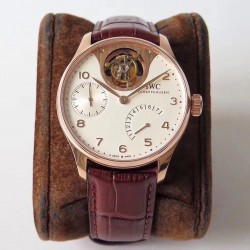 Portugieser Tourbillon Mystery IW504602 ZF RG White Dial Swiss Tourbillon