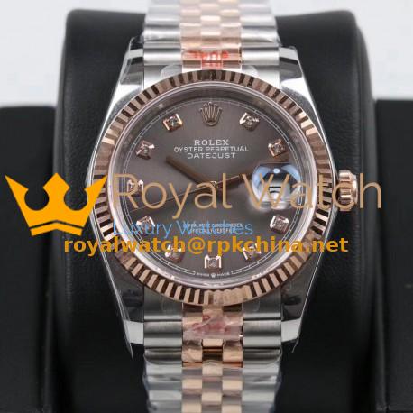 Replica Rolex Datejust 36MM 116231 GM Stainless Steel 904L & Rose Gold Anthracite Dial Swiss 2824-2