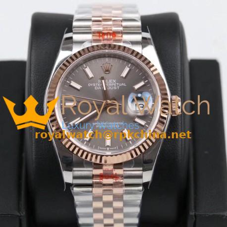 Replica Rolex Datejust 36MM 116231 GM Stainless Steel 904L & Rose Gold Anthracite Dial Swiss 2824-2