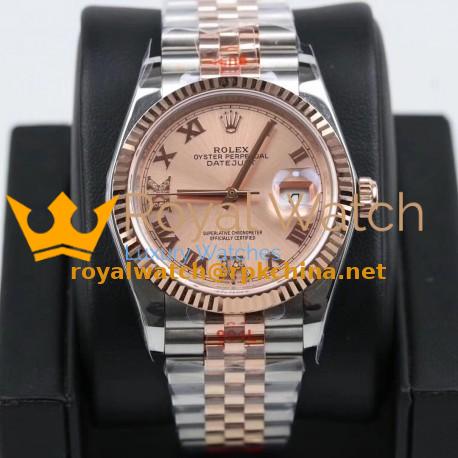 Replica Rolex Datejust 36MM 116231 GM Stainless Steel 904L & Rose Gold Rose Gold Dial Swiss 2824-2