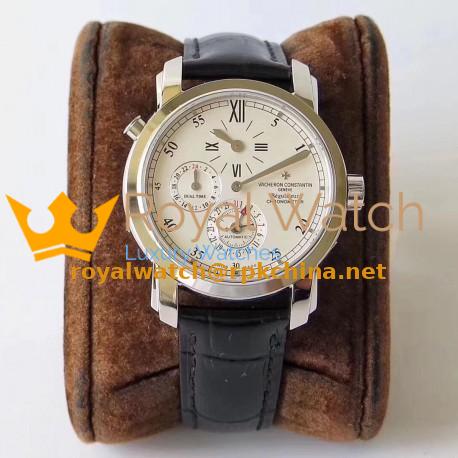 Replica Vacheron Constantin Malte Regulateur Dual Time 42005/000G K11 Stainless Steel White Dial Swiss 1206