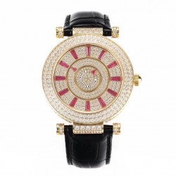 Round Double Mystery Baguette Cut Diamond 42 DMF D 2R CD GSF YG & Diamonds Diamond Dial M9015
