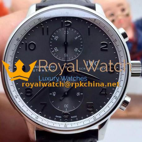 Replica IWC Portuguese IW371447 Chronograph Stainless Steel Black Dial Swiss IWC 89000