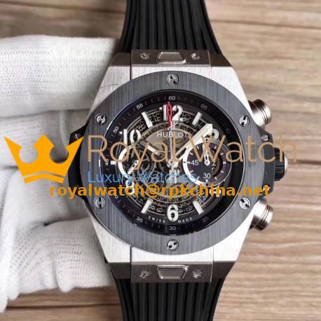 Replica Hublot Big Bang Unico Titanium Ceramic 411.NM.1170.RX Noob Titanium Skeleton Dial Swiss HUB1220