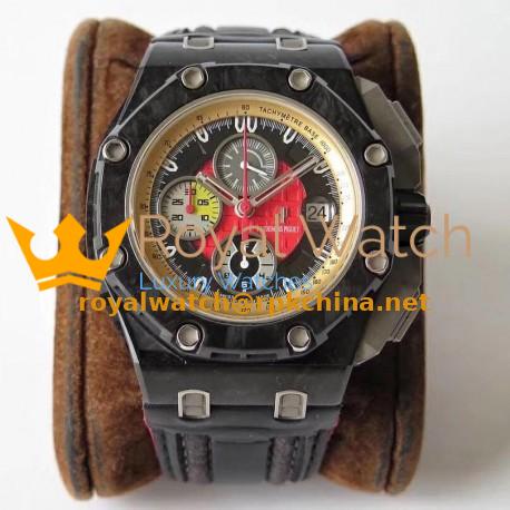 Replica Audemars Piguet Royal Oak Offshore Grand Prix 26290IO.OO.A001VE.01 JF V3 Forged Carbon Red Dial Swiss 3126