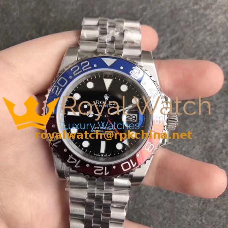 Replica Rolex GMT-Master II 126710BLRO EW Stainless Steel Black Dial Swiss 2836-2
