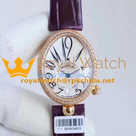 Replica Breguet Reine de Naples 8918BR/58/964/D00D ZF Rose Gold & Diamonds Mother Of Pearl Dial Swiss Caliber 537/3
