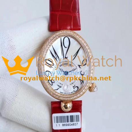 Replica Breguet Reine de Naples 8918BR/58/964/D00D ZF Rose Gold & Diamonds Mother Of Pearl Dial Swiss Caliber 537/3