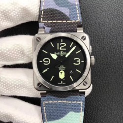 BR 03-92 Steel Bape Noob Factory V3 SS Black Apes Dial M9015
