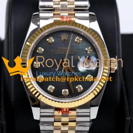 Replica Rolex Datejust 36MM 116233 GM Stainless Steel 904L & Yellow Gold Grey Mother Of Pearl Dial Swiss 2824-2