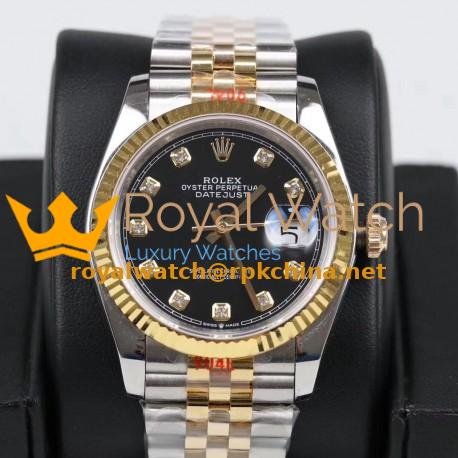 Replica Rolex Datejust 36MM 116233 GM Stainless Steel 904L & Yellow Gold Black Dial Swiss 2824-2