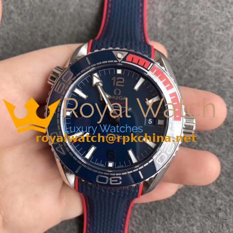 Replica Omega Seamaster Planet Ocean 600M Pyeongchang 2018 522.32.44.21.03.001 VS Stainless Steel Blue Dial Swiss 8900