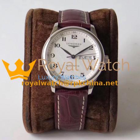 Replica Longines Master Day-Date L2.755.4.78.3 KZ Stainless Steel Silver Dial Swiss L636