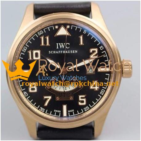 Replica IWC Pilot UTC Antoine De Saint Exupery IW326103 44MM GMT Rose Gold Black Dial Swiss 30710