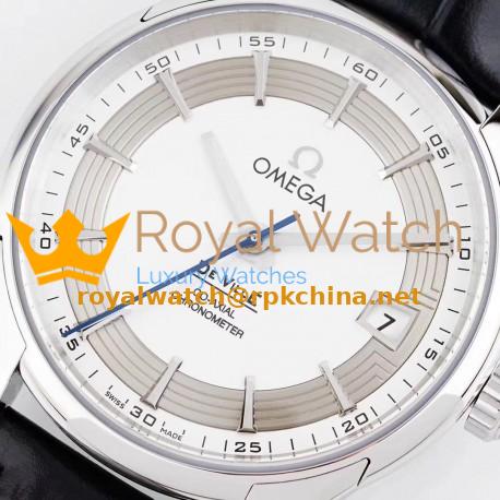 Replica Omega De Ville Hour Vision Co-Axial 41MM 431.33.41.21.02.001 AC Stainless Steel Silver Dial Swiss 8500