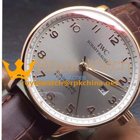 Replica IWC Portuguese Rose Gold Gray Dial Swiss IWC 89000