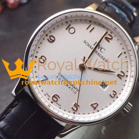 Replica IWC Portuguese Stainless Steel White Dial Swiss IWC 89000