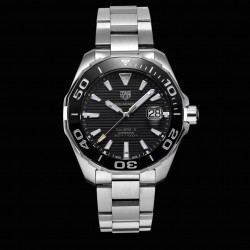 Aquaracer Calibre 5 WAY201A.BA0927 KORF SS Black Dial Swiss SW200