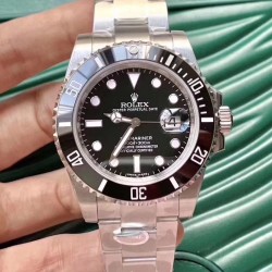 Submariner Date 116610 LN Noob Factory V8 SS Black Dial Swiss 3135