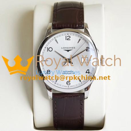 Replica Longines Record L2.821.4.76.2 AF Stainless Steel Silver Dial Swiss L888.4