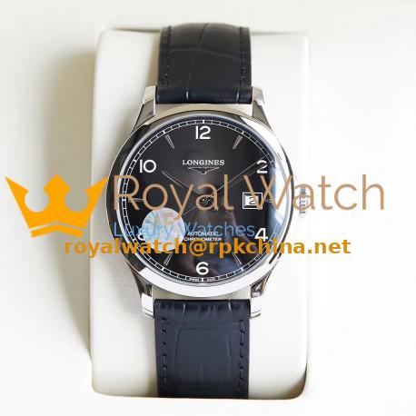 Replica Longines Record L2.820.4.56.2 AF Stainless Steel Black Dial Swiss L888.4