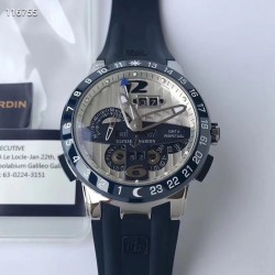 El Toro GMT +/- Perpetual Calendar 329-80 TWAF SS Silver Dial Swiss UN-32