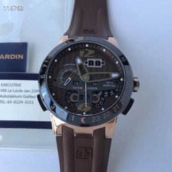 El Toro GMT +/- Perpetual Calendar 326-03-3 TWAF RG Chocolate Dial Swiss UN-32