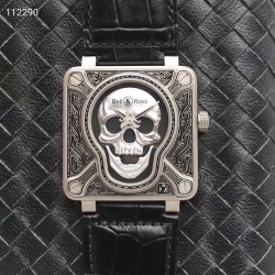 BR-01 Burning Skull Noob Factory Silver Skull Dial M9015