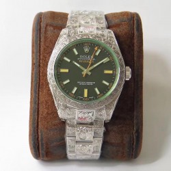 Milgauss 116400 GV DJF SS 904L Black Dial Swiss 2836