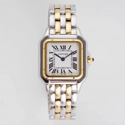 Panthere Medium Ladies W2PN0007 AF SS & YG White Dial Swiss Ronda Quartz