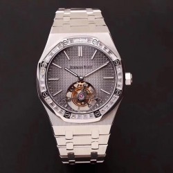Royal Oak Tourbillon Extra Thin 26516 R8F SS & Diamonds Anthracite Dial Swiss 2924