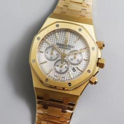 Royal Oak Chrono 26331 OMF YG Silver Dial Swiss 7750